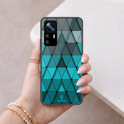 Xiaomi 12T Pro Cover - ONation Pyramid Series - HQ Ultra Shine Premium Infinity Glass Soft Silicon Borders Case