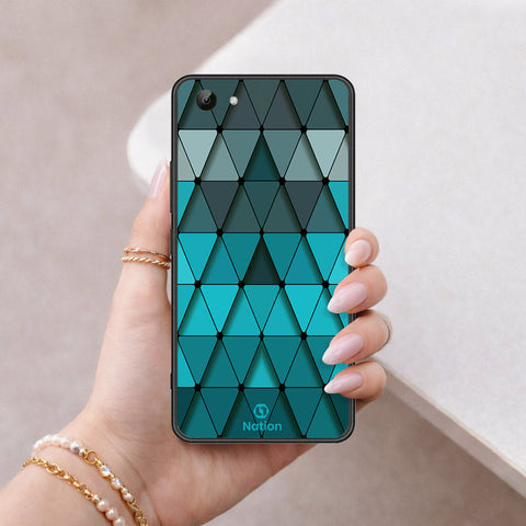 Vivo Y81s Cover - ONation Pyramid Series - HQ Ultra Shine Premium Infinity Glass Soft Silicon Borders Case