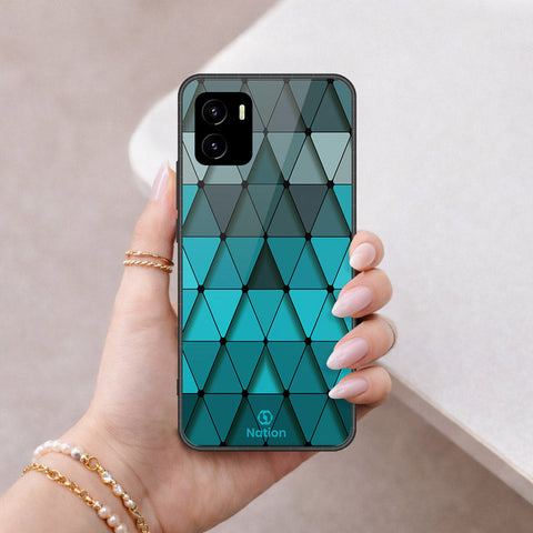 Vivo Y10 Cover - ONation Pyramid Series - HQ Ultra Shine Premium Infinity Glass Soft Silicon Borders Case