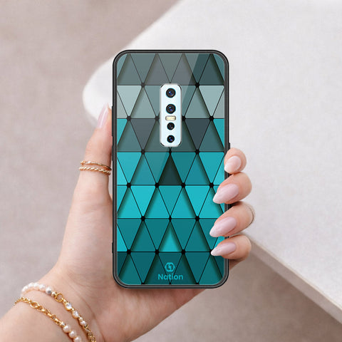 Vivo V17 Pro Cover - ONation Pyramid Series - HQ Ultra Shine Premium Infinity Glass Soft Silicon Borders Case