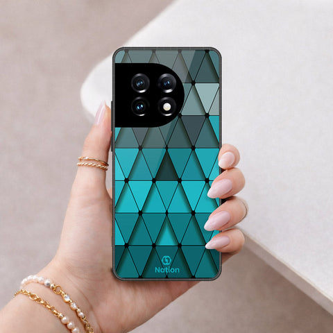 OnePlus Ace 2 Pro Cover - ONation Pyramid Series - HQ Ultra Shine Premium Infinity Glass Soft Silicon Borders Case