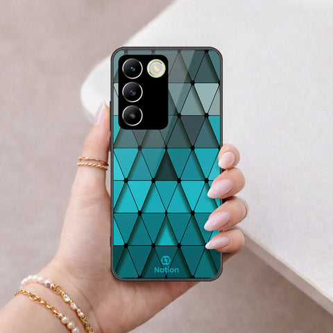Vivo Y100 4G Cover - ONation Pyramid Series - HQ Ultra Shine Premium Infinity Glass Soft Silicon Borders Case