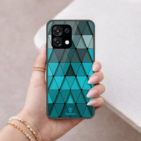 Oppo F31 Cover - ONation Pyramid Series - HQ Ultra Shine Premium Infinity Glass Soft Silicon Borders Case