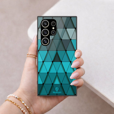 Samsung Galaxy S26 Ultra Cover - ONation Pyramid Series - HQ Ultra Shine Premium Infinity Glass Soft Silicon Borders Case
