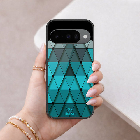 Google Pixel 10 Cover - ONation Pyramid Series - HQ Ultra Shine Premium Infinity Glass Soft Silicon Borders Case