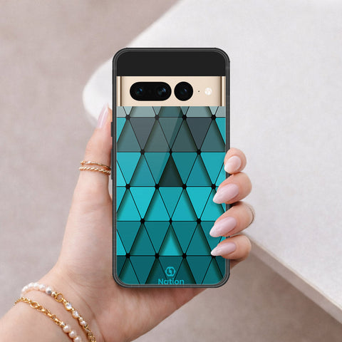 Google Pixel 7 Pro Cover - ONation Pyramid Series - HQ Ultra Shine Premium Infinity Glass Soft Silicon Borders Case