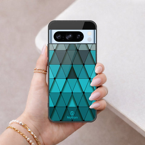 Google Pixel 8 Pro Cover - ONation Pyramid Series - HQ Ultra Shine Premium Infinity Glass Soft Silicon Borders Case