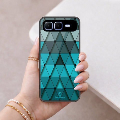 Infinix Smart 10 Plus Cover - ONation Pyramid Series - HQ Ultra Shine Premium Infinity Glass Soft Silicon Borders Case