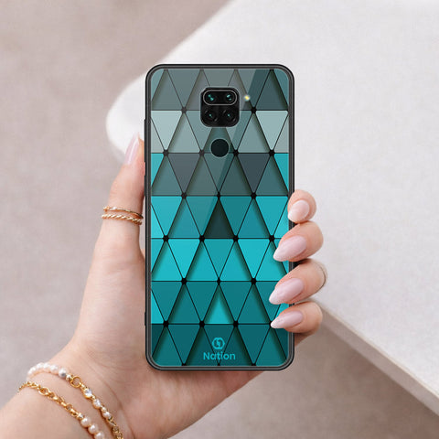 Xiaomi Redmi Note 9 Cover - ONation Pyramid Series - HQ Ultra Shine Premium Infinity Glass Soft Silicon Borders Case