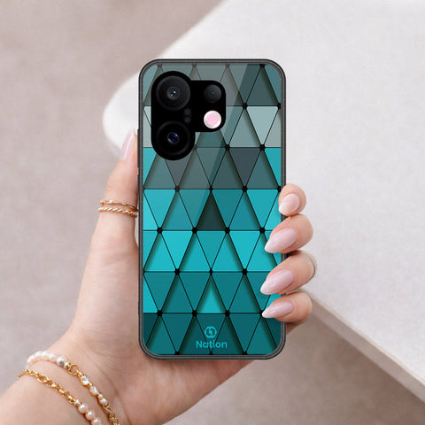 Vivo X200 FE Cover - ONation Pyramid Series - HQ Ultra Shine Premium Infinity Glass Soft Silicon Borders Case