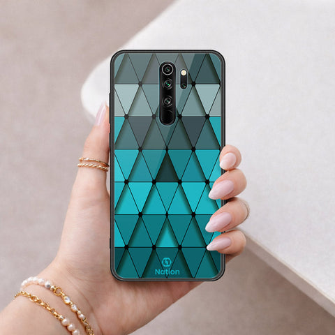 Xiaomi Redmi Note 8 Pro Cover - ONation Pyramid Series - HQ Ultra Shine Premium Infinity Glass Soft Silicon Borders Case