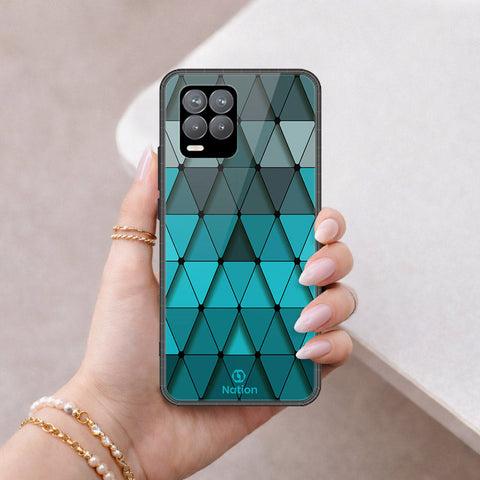 Realme 8 Pro Cover - ONation Pyramid Series - HQ Ultra Shine Premium Infinity Glass Soft Silicon Borders Case