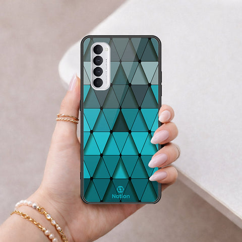 Oppo Reno 4 Pro Cover - ONation Pyramid Series - HQ Ultra Shine Premium Infinity Glass Soft Silicon Borders Case
