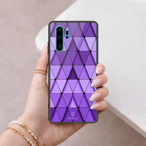 Huawei P30 Pro Cover - ONation Pyramid Series - HQ Ultra Shine Premium Infinity Glass Soft Silicon Borders Case