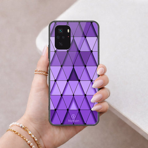 Xiaomi Redmi Note 10 4G Cover - ONation Pyramid Series - HQ Ultra Shine Premium Infinity Glass Soft Silicon Borders Case