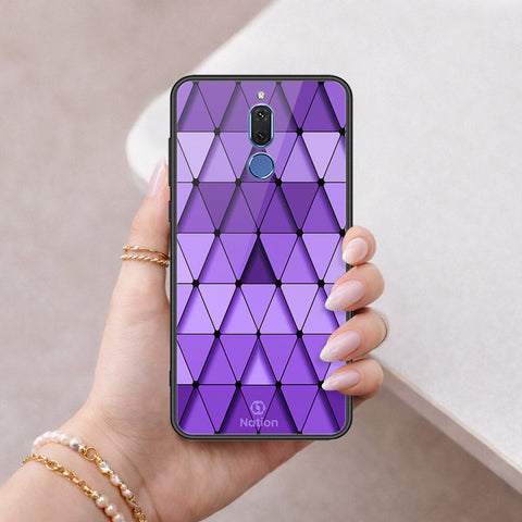 Huawei Mate 10 Lite Cover - ONation Pyramid Series - HQ Ultra Shine Premium Infinity Glass Soft Silicon Borders Case