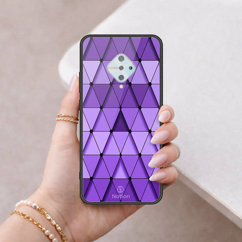 Vivo S1 Pro Cover - ONation Pyramid Series - HQ Ultra Shine Premium Infinity Glass Soft Silicon Borders Case