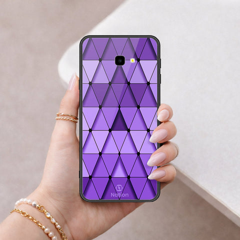 Samsung Galaxy J4 Plus Cover - ONation Pyramid Series - HQ Ultra Shine Premium Infinity Glass Soft Silicon Borders Case