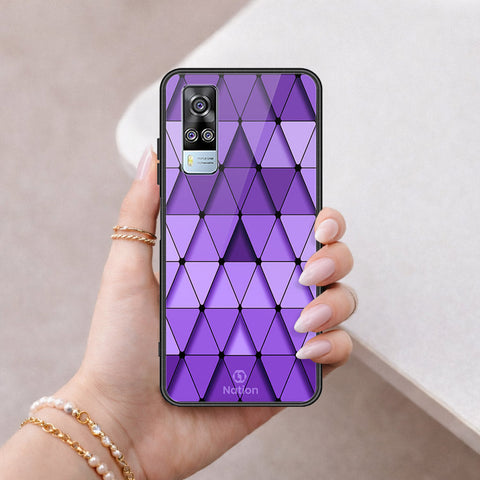 Vivo Y31 Cover - ONation Pyramid Series - HQ Ultra Shine Premium Infinity Glass Soft Silicon Borders Case