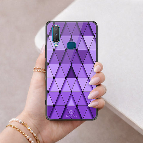 Vivo Y17 Cover - ONation Pyramid Series - HQ Ultra Shine Premium Infinity Glass Soft Silicon Borders Case