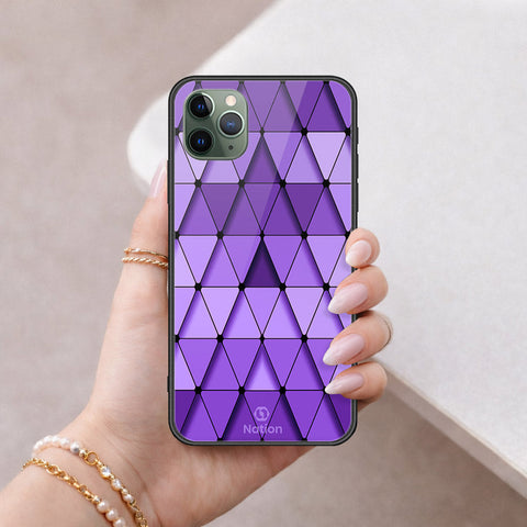 iPhone 11 Pro - ONation Pyramid Series - HQ Ultra Shine Premium Infinity Glass Soft Silicon Borders Case