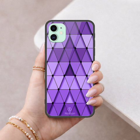 iPhone 11 - ONation Pyramid Series - HQ Ultra Shine Premium Infinity Glass Soft Silicon Borders Case