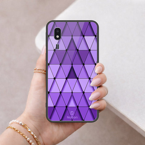 Samsung Galaxy A2 Core Cover - ONation Pyramid Series - HQ Ultra Shine Premium Infinity Glass Soft Silicon Borders Case