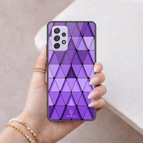 Samsung Galaxy A72 Cover - ONation Pyramid Series - HQ Ultra Shine Premium Infinity Glass Soft Silicon Borders Case