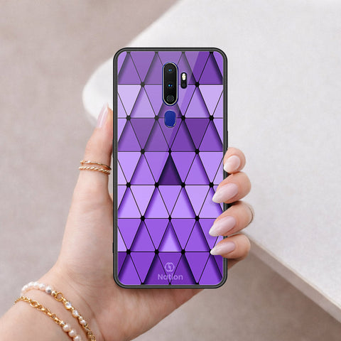 Oppo A5 2020 Cover - ONation Pyramid Series - HQ Ultra Shine Premium Infinity Glass Soft Silicon Borders Case