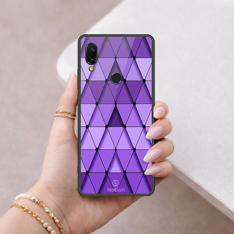 Xiaomi Redmi 7 Cover - ONation Pyramid Series - HQ Ultra Shine Premium Infinity Glass Soft Silicon Borders Case