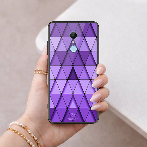 Xiaomi Redmi 5 Cover - ONation Pyramid Series - HQ Ultra Shine Premium Infinity Glass Soft Silicon Borders Case