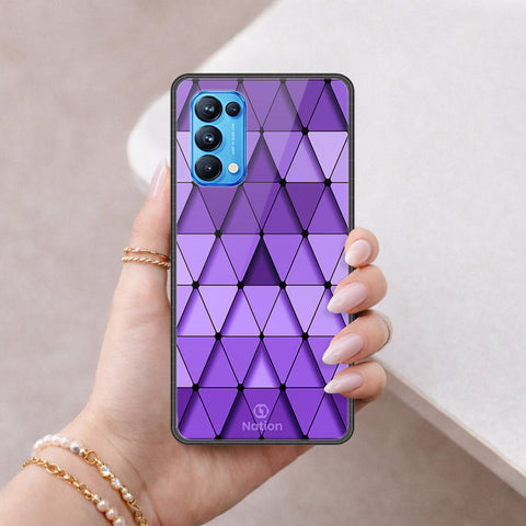 Oppo Reno 5 Pro 5G Cover - ONation Pyramid Series - HQ Ultra Shine Premium Infinity Glass Soft Silicon Borders Case