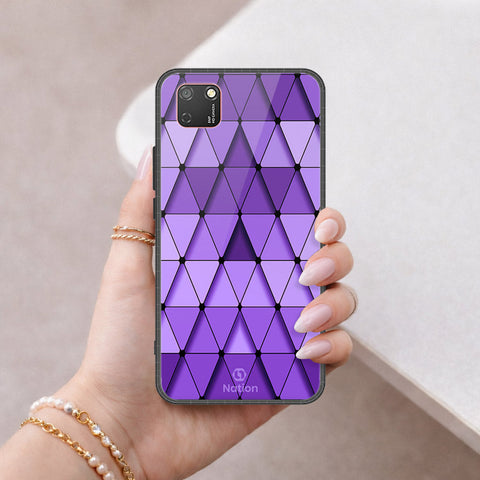 Honor 9S Cover - ONation Pyramid Series - HQ Ultra Shine Premium Infinity Glass Soft Silicon Borders Case