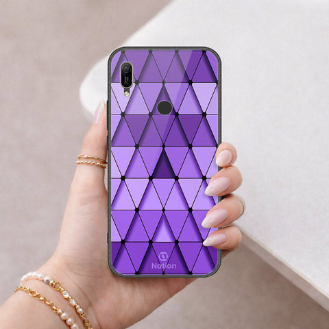 Huawei Y6s 2019 Cover - ONation Pyramid Series - HQ Ultra Shine Premium Infinity Glass Soft Silicon Borders Case