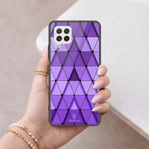 Samsung Galaxy A22 Cover - ONation Pyramid Series - HQ Ultra Shine Premium Infinity Glass Soft Silicon Borders Case
