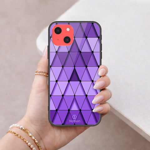 iPhone 13 Mini Cover - ONation Pyramid Series - HQ Ultra Shine Premium Infinity Glass Soft Silicon Borders Case