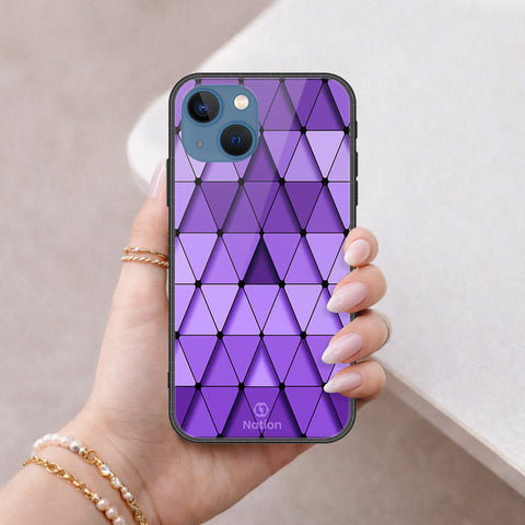 iPhone 13 Cover - ONation Pyramid Series - HQ Ultra Shine Premium Infinity Glass Soft Silicon Borders Case