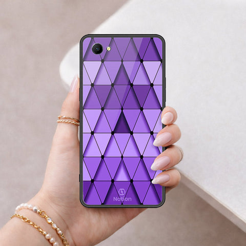 Oppo A3 Cover - ONation Pyramid Series - HQ Ultra Shine Premium Infinity Glass Soft Silicon Borders Case