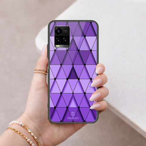Vivo Y33s Cover - ONation Pyramid Series - HQ Ultra Shine Premium Infinity Glass Soft Silicon Borders Case