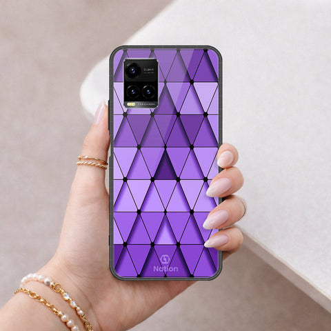 Vivo Y21 Cover - ONation Pyramid Series - HQ Ultra Shine Premium Infinity Glass Soft Silicon Borders Case