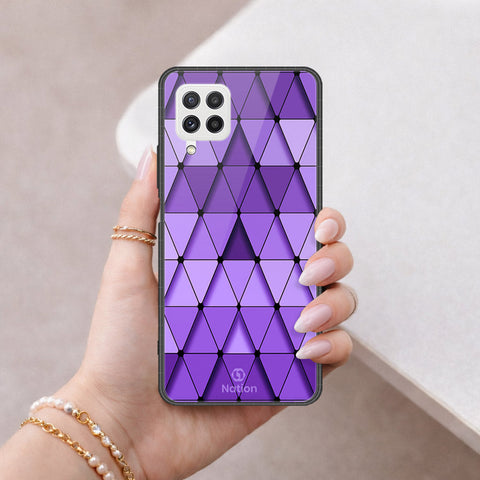 Samsung Galaxy M32 Cover - ONation Pyramid Series - HQ Ultra Shine Premium Infinity Glass Soft Silicon Borders Case