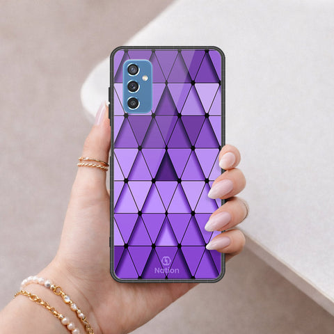 Samsung Galaxy M52 5G Cover - ONation Pyramid Series - HQ Ultra Shine Premium Infinity Glass Soft Silicon Borders Case