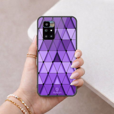 Xiaomi Redmi 10 Cover - ONation Pyramid Series - HQ Ultra Shine Premium Infinity Glass Soft Silicon Borders Case