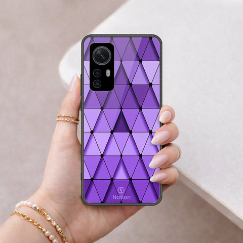 Xiaomi 12S Pro Cover - ONation Pyramid Series - HQ Ultra Shine Premium Infinity Glass Soft Silicon Borders Case