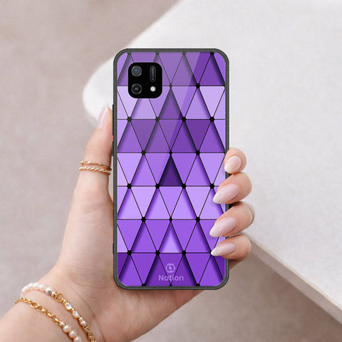 Oppo A16e Cover - ONation Pyramid Series - HQ Ultra Shine Premium Infinity Glass Soft Silicon Borders Case
