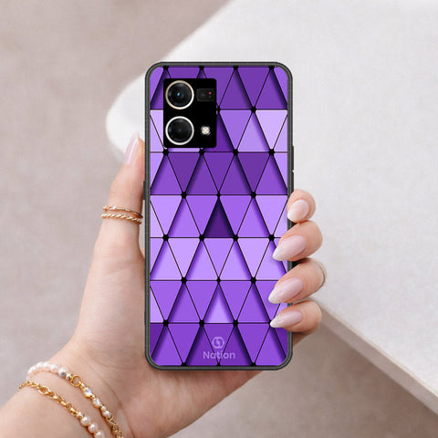 Oppo F21 Pro 4G Cover - ONation Pyramid Series - HQ Ultra Shine Premium Infinity Glass Soft Silicon Borders Case