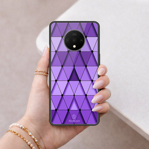 OnePlus 7T Cover - ONation Pyramid Series - HQ Ultra Shine Premium Infinity Glass Soft Silicon Borders Case
