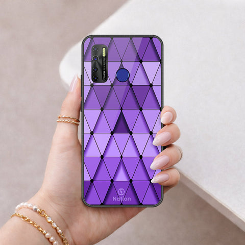 Infinix Hot 9 Cover - ONation Pyramid Series - HQ Ultra Shine Premium Infinity Glass Soft Silicon Borders Case