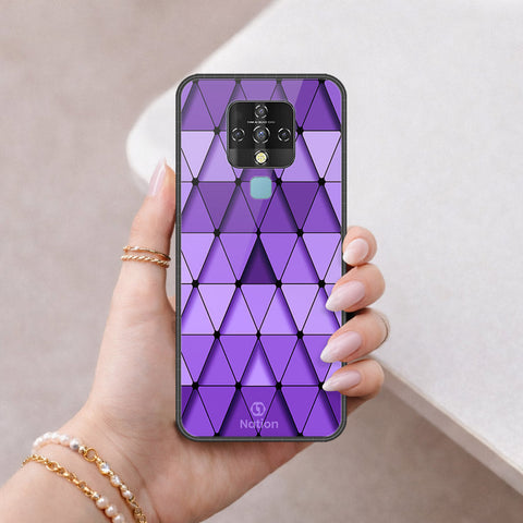 Tecno Camon 16 SE Cover - ONation Pyramid Series - HQ Ultra Shine Premium Infinity Glass Soft Silicon Borders Case