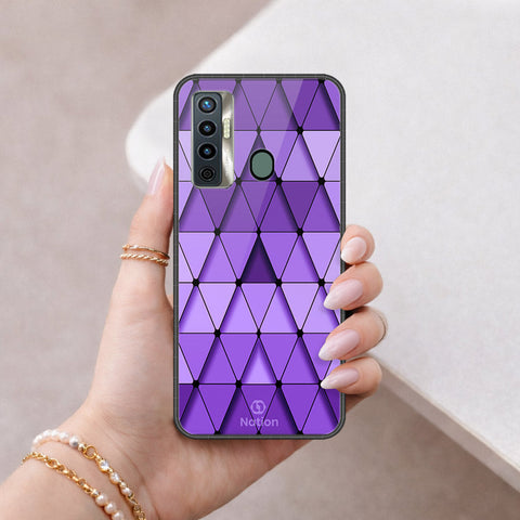 Tecno Camon 17 Cover - ONation Pyramid Series - HQ Ultra Shine Premium Infinity Glass Soft Silicon Borders Case